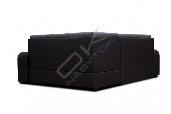 Rohová sedačka ALEGRO - svetlosivá/čierna