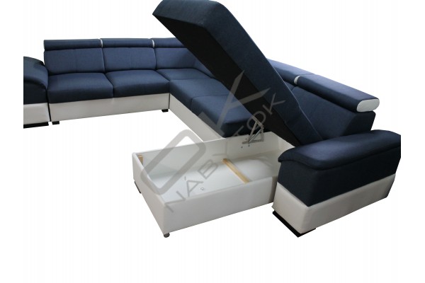 FENIX Rozkladacia sedacia súprava KAZARA - carrot/biela