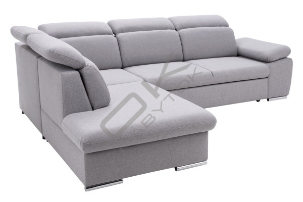 Moderná luxusná sedacia súprava ALDO - svetlosivá/čierna