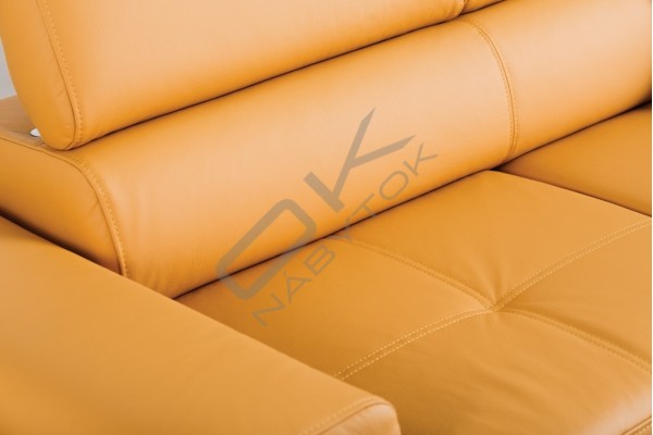 WERSAL Kožená rozkladacia rohová sedacia súprava EMPORIO L - široký výber farieb 